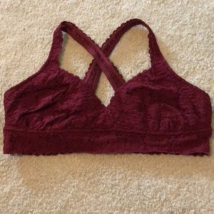 Aerie Lace Cross-Back Bralette